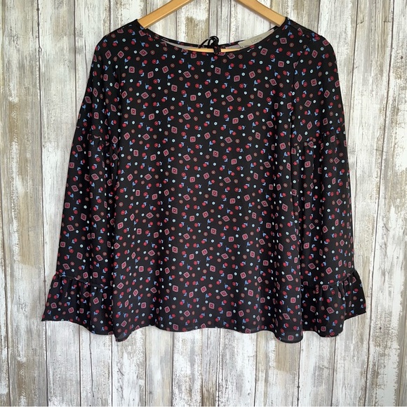 Loft Black Floral Blouse - Picture 2 of 6